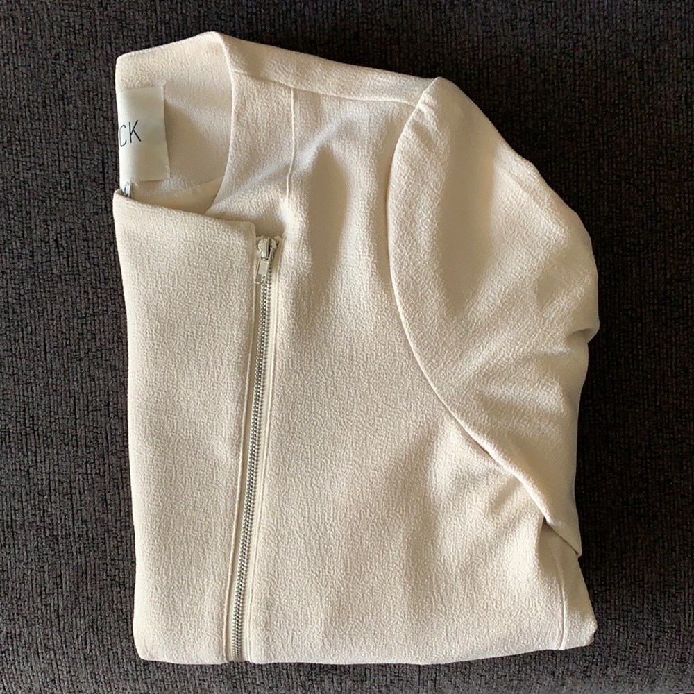 Jack, White Jacket w/ Asymmetrical Zip